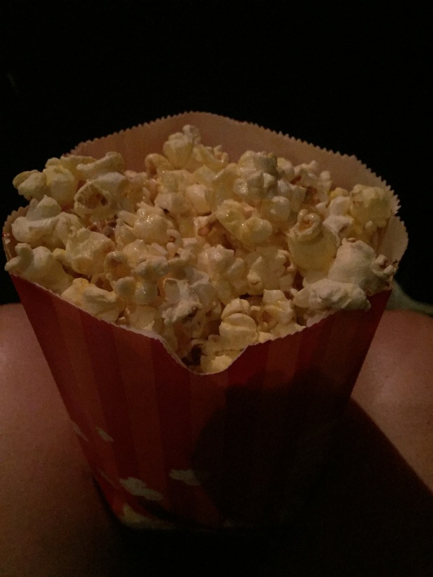This popcorn wasn't the best but I half of it anyway. 